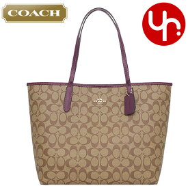 コーチ COACH バッグ トートバッグ F05696 5696 カーキ×ディープベリー 特別送料無料 ラグジュアリー シグネチャー PVC レザー オープン シティー トート アウトレット品レディース ブランド 通販 通勤 2023AW