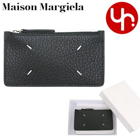 メゾンマルジェラ Maison Margiela 小物 カードケース S56UI0143 P4455 ブラック 特別送料無料 4ステッチ グレイニー カーフ レザー カードホルダー ウォレットレディース ブランド 通販 2023AW
