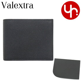 ヴァレクストラ Valextra 財布 二つ折り財布 V8L23 028 ブラック 特別送料無料 カーフ レザー 4 カードケース バイフォールド コイン ウォレットメンズ ブランド 通販 2023AW