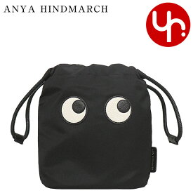 アニヤ ハインドマーチ ANYA HINDMARCH バッグ ポーチ 152983 ブラック 特別送料無料 アイズ リサイクルナイロン ドローストリング ポーチレディース ブランド 通販 2024SS