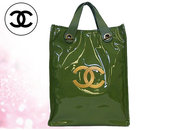 import-collection: Chanel Chanel CHANEL ★ bags (Tote) Green CHANEL/HARRODS x Harrod&#39;s ...