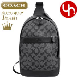 コーチ COACH バッグ ショルダーバッグ F54787 チャコール×ブラック 特別送料無料 コーチ チャールズ シグネチャー PVC レザー スリング パック ボディー バッグ アウトレットメンズ レディース ブランド 通販 斜めがけ