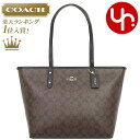 コーチ COACH バッグ トートバッグ F58292 ブラウン×ブラック 特別送料無料 コーチ ラグジュアリー シグネチャー シティー ジップ トップ トート... ランキングお取り寄せ