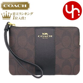 コーチ COACH 小物 ポーチ F58035 58035 特別送料無料 コーチ シグネチャー PVC レザー コーナー ジップ リストレット アウトレットレディース ブランド 通販