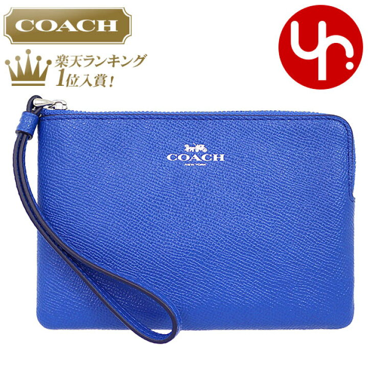 楽天市場 コーチ Coach 小物 ポーチ F58032 ラピス 特別送料無料 コーチ ラグジュアリー クロスグレーン レザー コーナー ジップ リストレット アウトレットレディース ブランド 通販 2021 バレンタイン インポートコレクションｙｒ