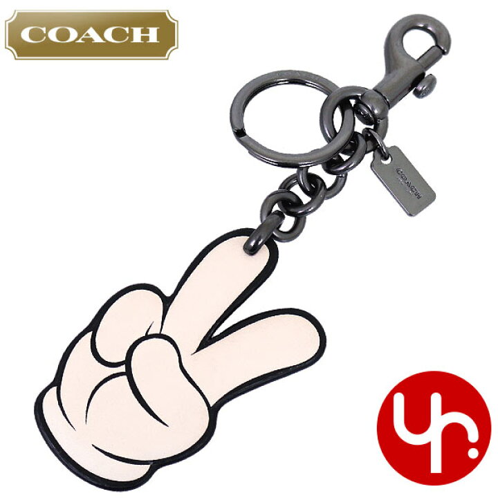 楽天市場 コーチ Coach アクセサリー キーホルダー F595 ブラック ホワイト 特別送料無料 コーチ コーチ ディズニー コラボ ミッキーマウス ピース ハンド レザー バッグ チャーム キーリング アウトレットレディース ブランド 通販 21 バレンタイン インポート