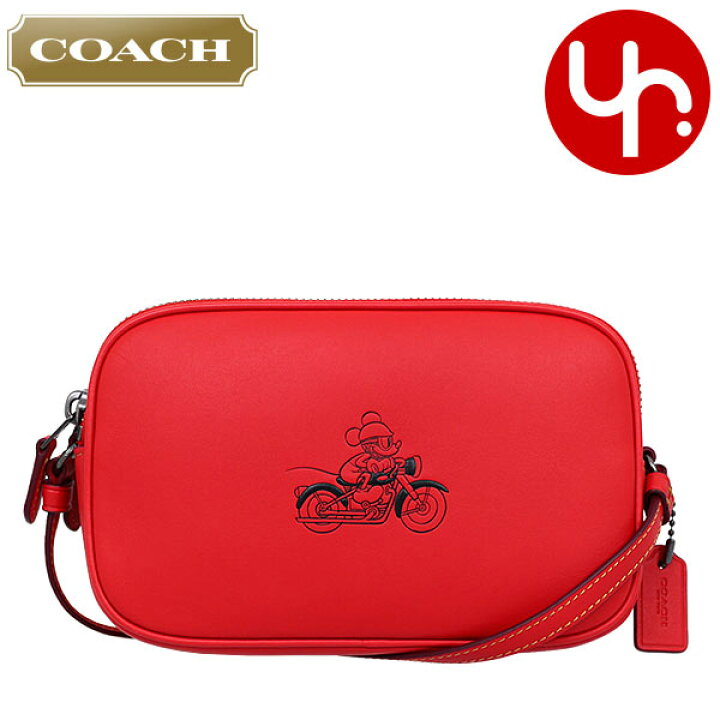 楽天市場 コーチ Coach バッグ ショルダーバッグ F ブライトレッド 特別送料無料 コーチ コーチ ディズニー コラボ ミッキーマウス レザー クロスボディ ポーチ アウトレットレディース ブランド 通販 斜めがけ 21 母の日 インポートコレクションｙｒ
