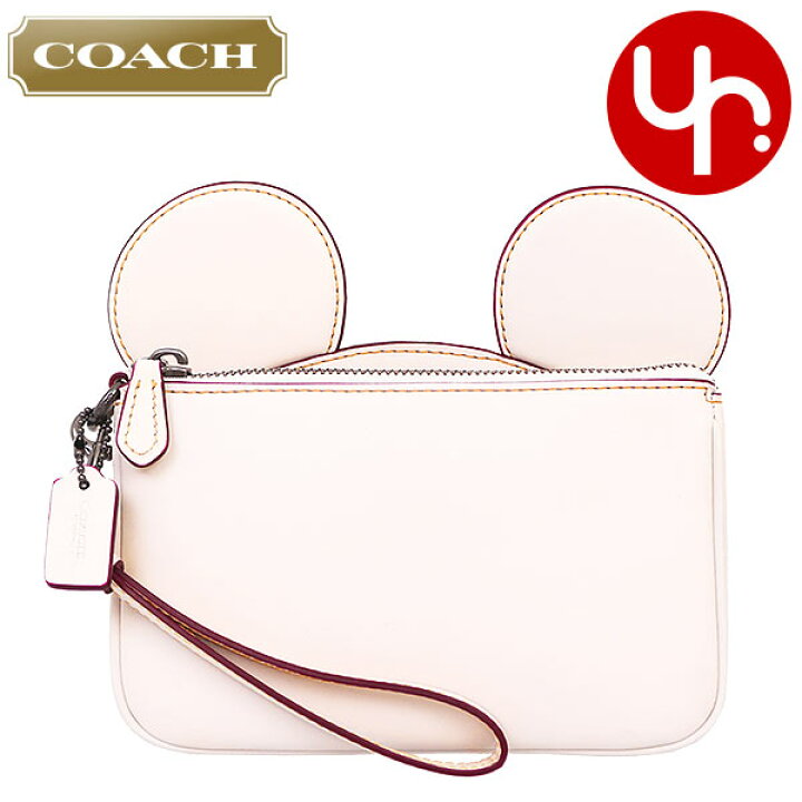 楽天市場 コーチ Coach バッグ ポーチ F チョーク 特別送料無料 コーチ コーチ ディズニー コラボ ミッキーマウス イアーズ レザー ラージ リストレット アウトレットレディース ブランド 通販 21 バレンタイン インポートコレクションｙｒ