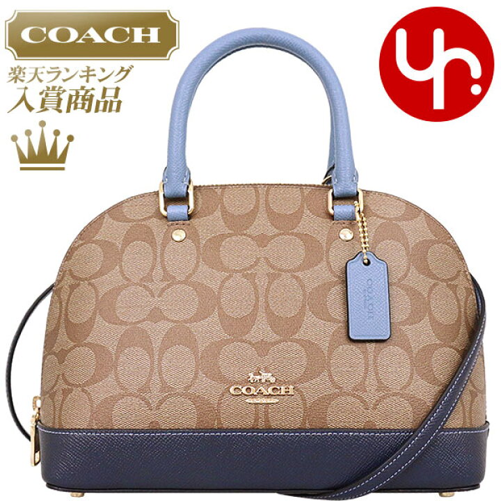 楽天市場 コーチ Coach バッグ ハンドバッグ F26155 カーキ ミッドナイトプール 特別送料無料 コーチ ラグジュアリー カラーブロック シグネチャー Pvc レザーミニ シエラ サッチェル アウトレットレディース ブランド 通販 斜めがけ 2021 バレンタイン インポート
