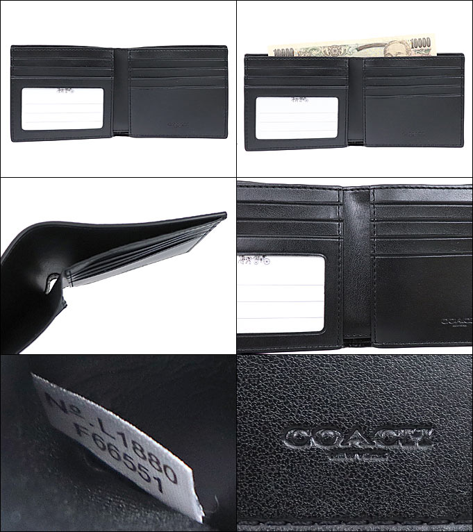 楽天市場】コーチ COACH 財布 二つ折り財布 F66551 タン×ブラック 特別 
