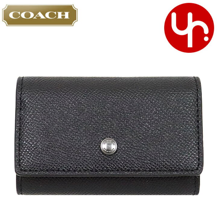 COACH 5 Ring Leather Key Case Holder - #F73992 - Black : : Bags,  Wallets and Luggage