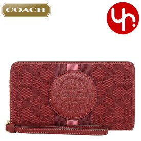 コーチ COACH 財布 二つ折り財布 FC9073 C9073 特別送料無料 シグネチャー ジャガード ストライプ COACH ロゴ パッチ デンプシー ラージ フォン ウォレット アウトレット品レディース ブランド 通販