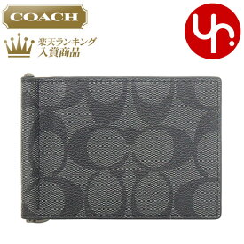 【24時間限定ポイント2倍】コーチ COACH 財布 二つ折り財布 FCH086 CH086 チャコール×ブラック 特別送料無料 シグネチャー スリム ビルフォールド マネークリップ ウォレット アウトレット品メンズ ブランド 通販 薄型 2023SS