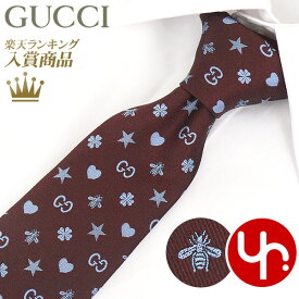 【24時間限定ポイント2倍】グッチ GUCCI アパレル ネクタイ 545834 4E017 ボルドー×ライトブルー 特別送料無料 FORTUNE ビー スター ハート クローバー GG ロゴ シルク ネクタイメンズ ブランド 通販