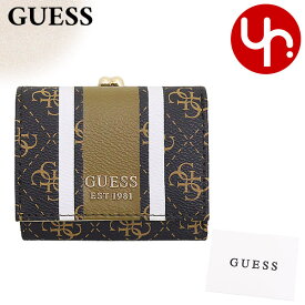 ゲス GUESS 財布 三つ折り財布 QG877144 ブラウン 特別送料無料 4G モノグラム ライン プリント スモール トライフォールド ウォレットレディース ブランド 通販 2024SS