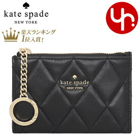 ケイトスペード kate spade 小物 カードケース KG426 ブラック 特別送料無料 キャリー スムース キルテッド レザー スモール ジップ カード ホルダー コインケース アウトレット品レディース ブランド 通販 2024SS