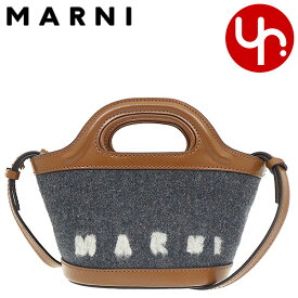 【78時間限定ポイント2倍】マルニ MARNI バッグ ショルダーバッグ BMMP0096Q1 P4915 ダークグレー×モカ 特別送料無料 トロピカリア フェルト レザー マルニ ロゴ マイクロ バッグレディース ブランド 通販 斜めがけ