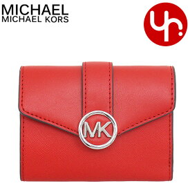 【48時間限定ポイント10倍】マイケルコース MICHAEL KORS 財布 二つ折り財布 35T2SNMF6L ブライトレッド 特別送料無料 カルメン ノン レザー ヴィーガン ミディアム フラップ ビルフォールド ウォレット アウトレット品レディース ブランド 通販 2023AW