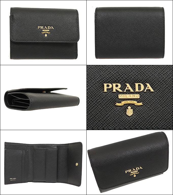 プラダ PRADA 財布 三つ折り財布 1MH840 QWA ネロ 特別送料無料 サフィアーノ レザー メタル レタリング ロゴ トライフォールド  ウォレット レディース ブランド 通販 2022 | インポートコレクションＹＲ