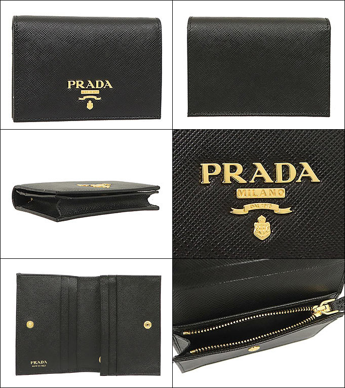 プラダ PRADA 財布 二つ折り財布 1MV021 QWA 特別送料無料 サフィアーノ レザー メタル レタリング ロゴ バイフォールド コンパクト  ウォレット レディース ブランド 通販 2021 母の日 | インポートコレクションＹＲ