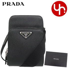 【24時間限定ポイント2倍】プラダ PRADA バッグ ショルダーバッグ 2ZH126 053 ネロ 特別送料無料 サフィアーノ レザー トライアングル ロゴ スマートフォンケース メンズ レディース ブランド 通販 斜めがけ