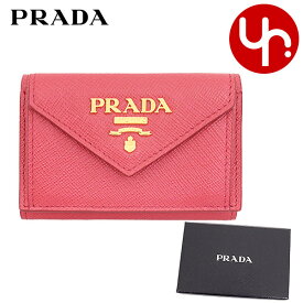 【48時間限定ポイント2倍】プラダ PRADA 財布 三つ折り財布 1MH021 QWA ペオニア 特別送料無料 サフィアーノ レザー メタル レタリング ロゴ ミニ トライフォールド ウォレットレディース ブランド 通販