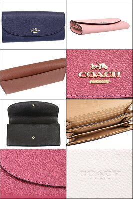 コーチCOACH財布長財布レビューを書くと次回送料無料F54009ブラックコーチラグジュアリークロスグレーンレザースリムエンベロープアウトレット品激安レディースブランドセール通販SALE薄型夏父の日YR限定価格長財布0601楽天カード分割