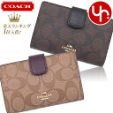 コーチ COACH 財布 二つ折り財布 F54023 特別送料無料 コーチ ラグジュアリー シグネチャー PVC ミディアム コーナー ジップ ウォレット アウ...