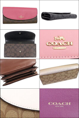 コーチCOACH財布長財布レビューを書くと次回送料無料F54022ブラウン×ブラックコーチラグジュアリーシグネチャーPVCレザースリムエンベロープアウトレット品激安レディースブランドセール通販SALE薄型L型2016夏ボーナスYR0601楽天カード分割
