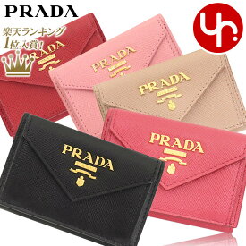 プラダ PRADA 財布 三つ折り財布 1MH021 QWA 特別送料無料 サフィアーノ レザー メタル レタリング ロゴ ミニ トライフォールド ウォレットレディース ブランド 通販