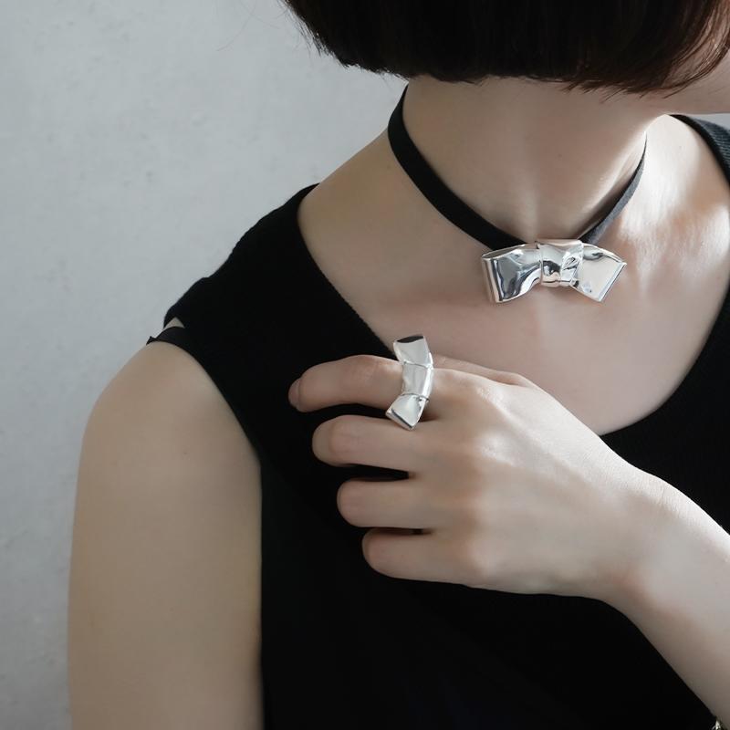 【ANNIKA INEZ アニカイネズ】 CRAVAT リング シルバー - メイン画像 9