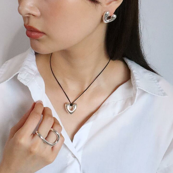 楽天市場】【ANNIKA INEZ アニカイネズ】 OPEN HEART ピアス ハート 