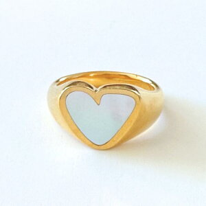 �yPREEK �v���[�N�zRough Heart Stone �����O�@Mother of pearl ���t�n�[�g�@�w�ց@�}�U�[�I�u�p�[��