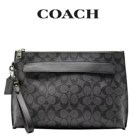 コーチ COACH アウトレット メンズ バッグ セカンドバッグ F29508 CQ/BK(チャコール×ブラック) シグネチャー