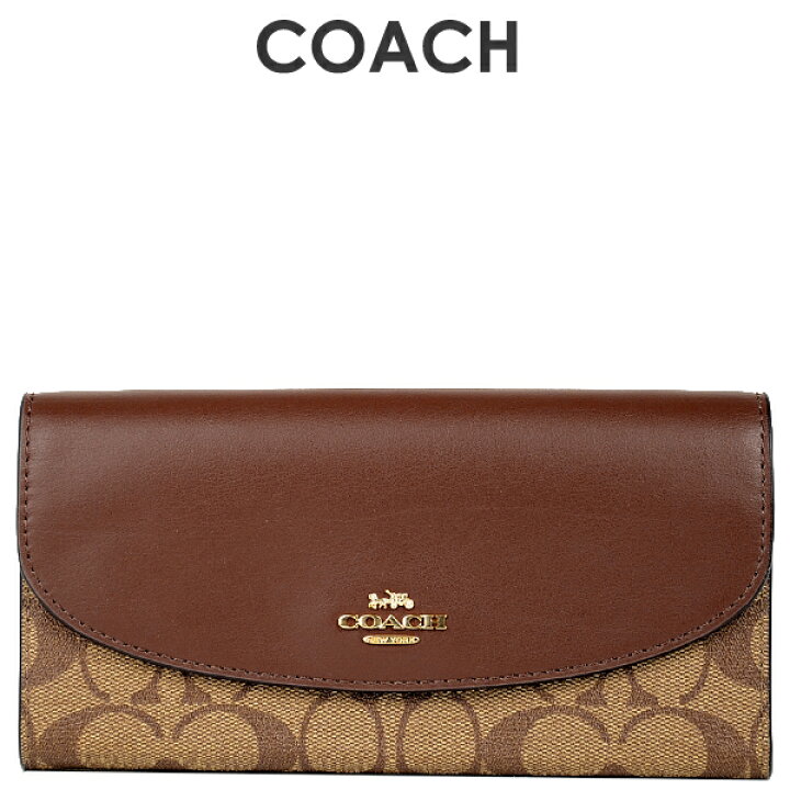 楽天市場】コーチ COACH アウトレット レディース 財布 かぶせ長財布 