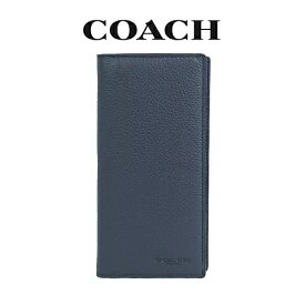 コーチ COACH アウトレット メンズ 財布 二つ折り長財布 91807 QB/MQ(ミッドナイト) ネイビー