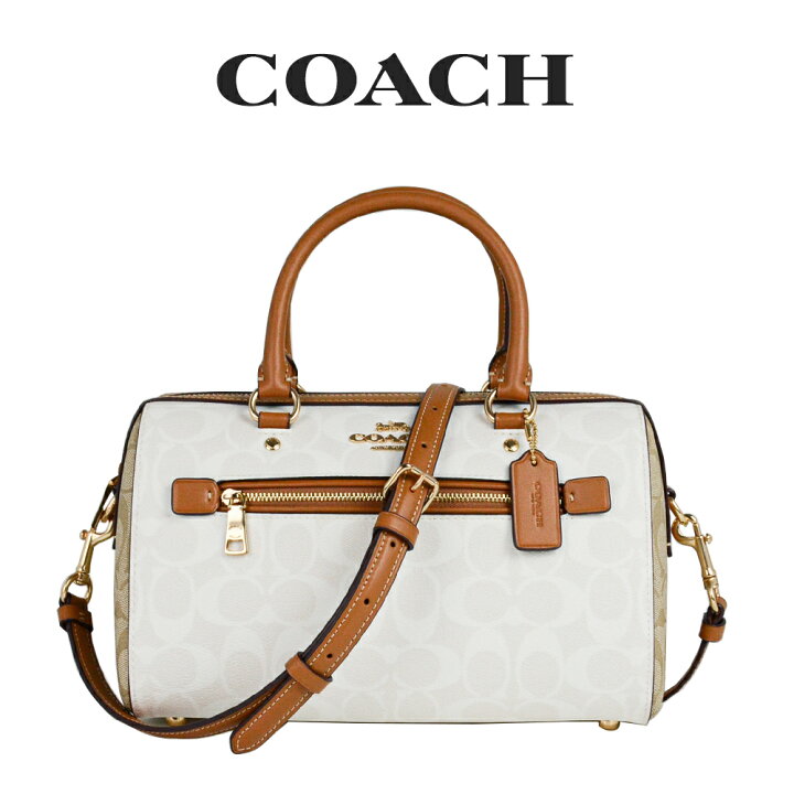 楽天市場 コーチ Coach アウトレット レディース バッグ ハンドバッグ ファスナー開閉 2wayバッグ Ca149 Imrfi チョーク グレイシャー ホワイト マルチ シグネチャー インポートブランド ロータス