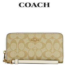 コーチ COACH アウトレット レディース 財布 ラウンドジップ長財布 長財布 C4452 IMDQC(ライトカーキ×チョーク) シグネチャー