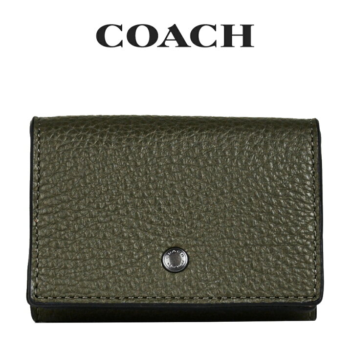 楽天市場 コーチ Coach アウトレット メンズ 財布 三つ折り財布 C5649 Qbt1i オリーブ ドラブ エルム カーキ インポートブランド ロータス