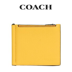 コーチ COACH アウトレット メンズ 財布 二つ折り財布 C8272 QBCY3(カナリー) イエロー