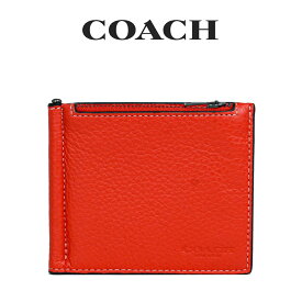 ★ コーチ COACH アウトレット メンズ 財布 二つ折り財布 C8272 QBQRG(マイアミレッド) レッド【在庫処分】