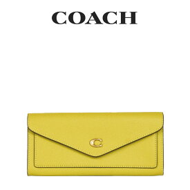 コーチ COACH アウトレット レディース 財布 かぶせ長財布 長財布 C2326 B4/1C(シャルトルーズグリーン) イエローグリーン