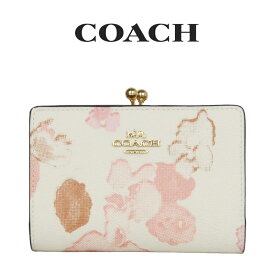 コーチ COACH アウトレット レディース 財布 二つ折り財布 CR794 IMCAH(チョークマルチ) 花柄