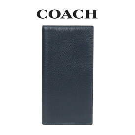 コーチ COACH アウトレット 旅行 メンズ 財布 二つ折り長財布 CW354 DWP(ミッドナイト ネイビー) ネイビー (男性 プレゼント 札入れ 小銭入れなし 本革 レザー スリム 薄い)