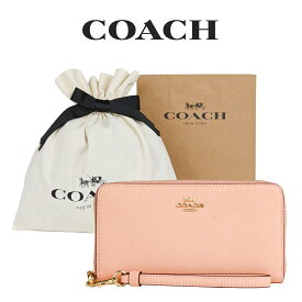 ★ 【コーチ巾着＆紙袋付き・ラッピング済み】 ギフトセット コーチ COACH アウトレット レディース 財布 ラウンドジップ長財布 長財布 C3441 IMS9W(フェイデッド ブラッシュ) オレンジ