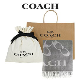 【コーチ巾着＆紙袋付き・ラッピング済み】 ギフトセット コーチ COACH アウトレット レディース 小物 アパレル マフラー CB684 C2J(グレーバーチ) シグネチャー