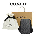 ★ 【RSL】【コーチ巾着＆紙袋付き・ラッピング済み】 お急ぎ 365日出荷 ギフトセット コーチ COACH アウトレット 父の日 メンズ バッグ ショルダーバッグ CO912 QBMI5(チャコール×ブラック) シグネチャー