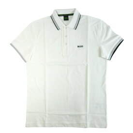 HUGO BOSS ヒューゴボス ポロシャツ メンズ PADDY パディ ゴルフ スポーツ ホワイト×ブラック 50469055 10241663 01 100