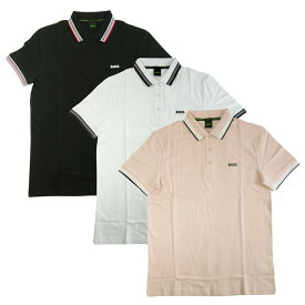 HUGO BOSS ヒューゴボス ポロシャツ メンズ PADDY REGULAR FIT パディ レギュラーフィット ゴルフ スポーツ 50469055 10241663 01 ブラック ホワイト ピンク コットン
