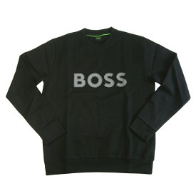 HUGO BOSS ヒューゴボス スウェットシャツ Salbo 1 メンズ トレーナー 長袖 ロングスリーブ レギュラーフィット REGULAR FIT スポーツ BOSSロゴ ブラック